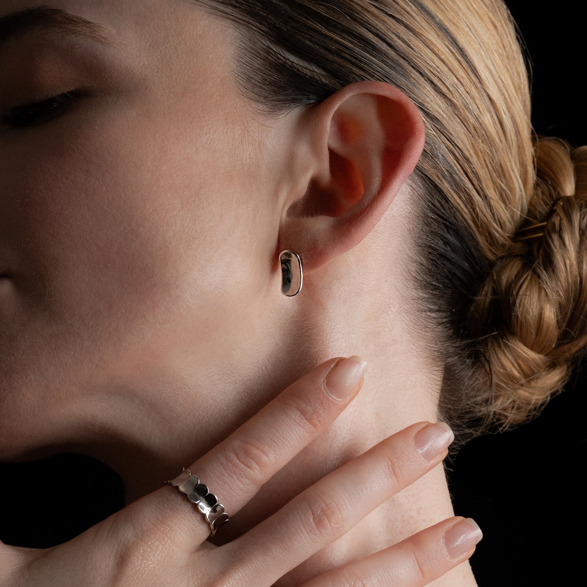 PÉTALES OHRRING KLASSISCHES MODELL - RHODIUM