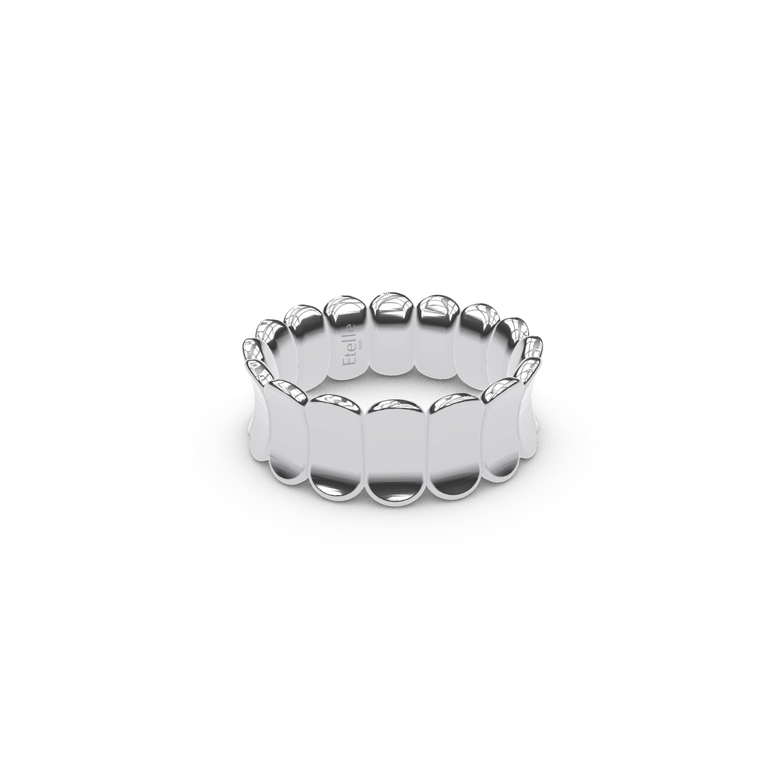 Etelle sterling silver flower petal ring