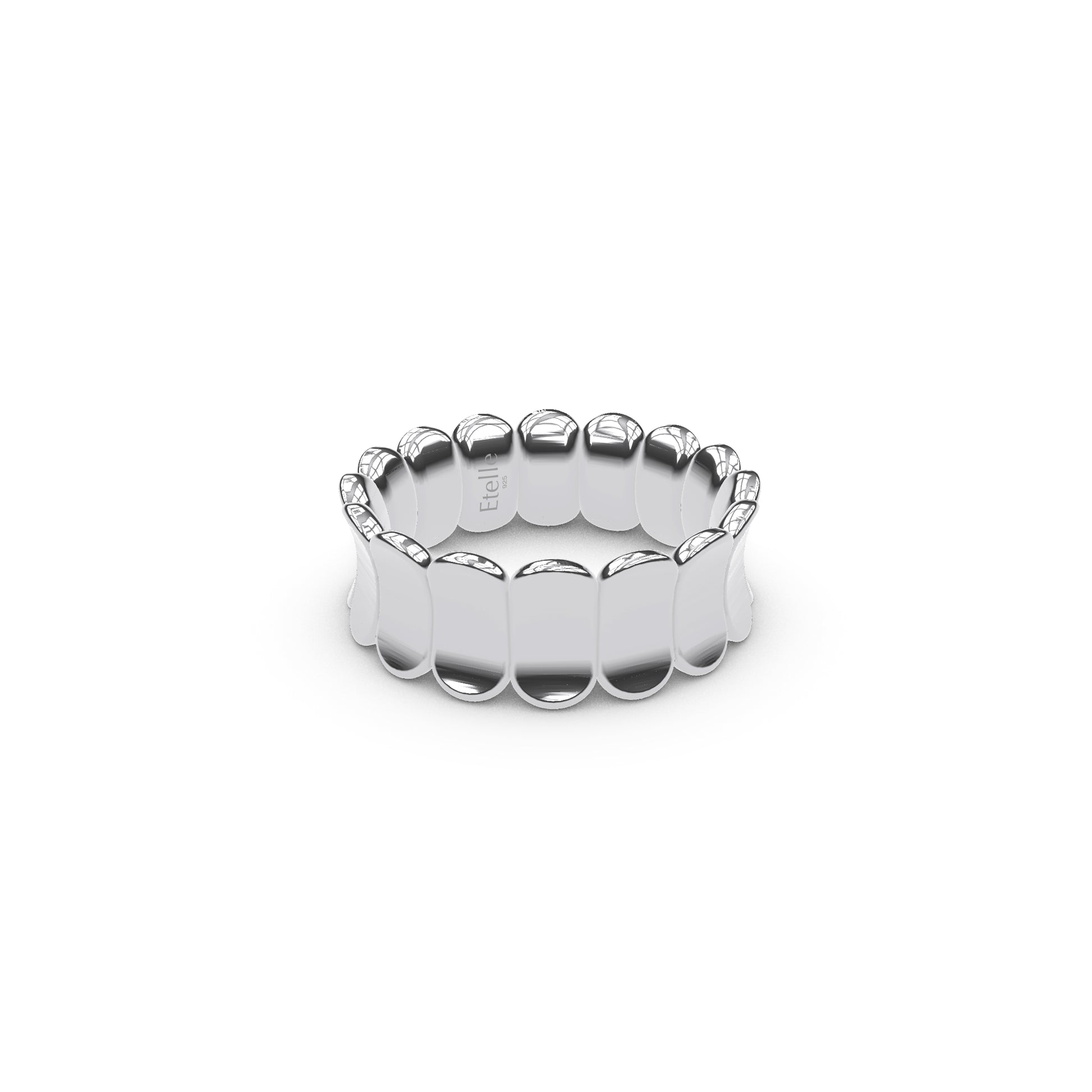 Etelle sterling silver flower petal ring