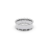Etelle sterling silver flower petal ring