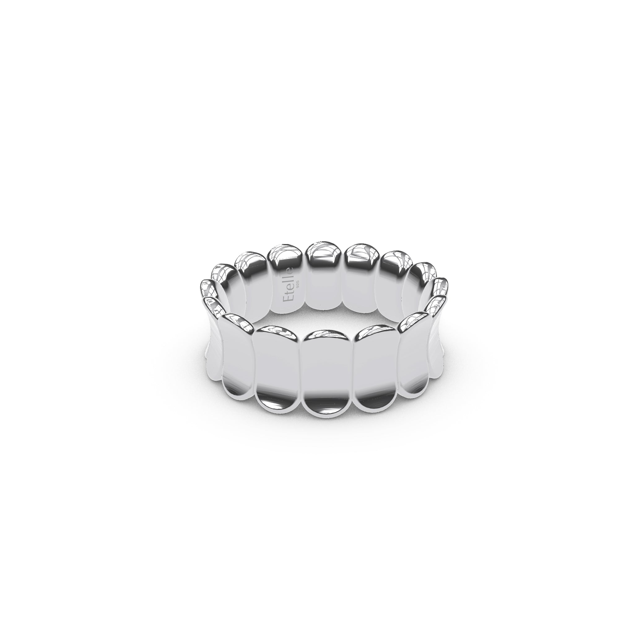 Etelle sterling silver flower petal ring
