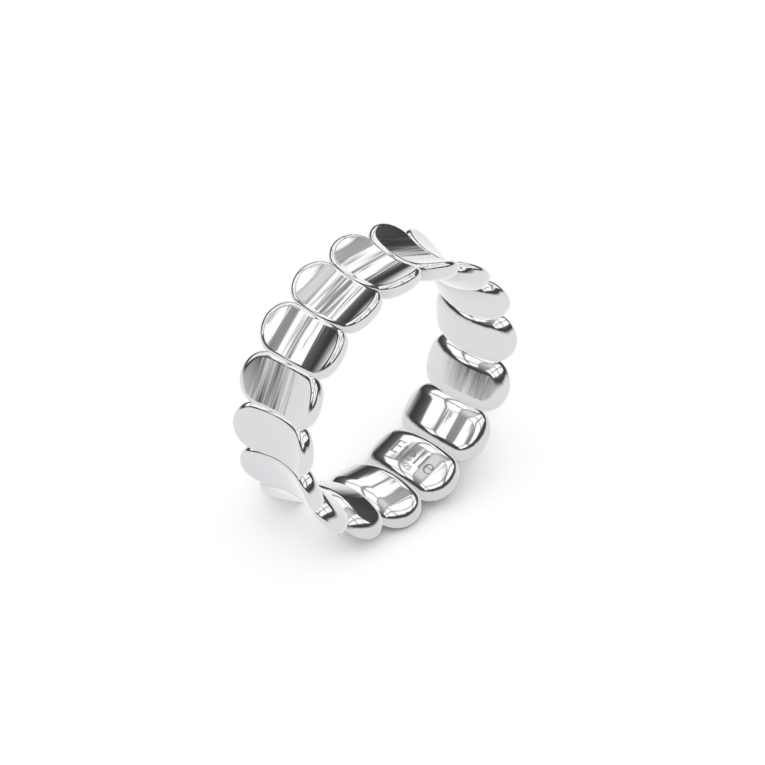 Etelle sterling silver flower petal ring