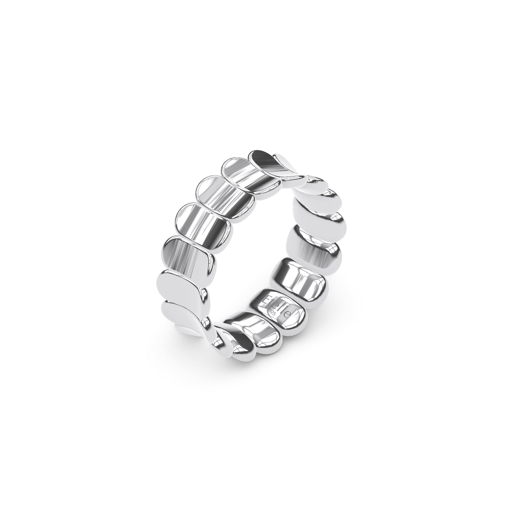 Etelle sterling silver flower petal ring
