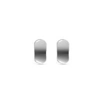 Etelle minimalist sterling silver flower petal stud earrings