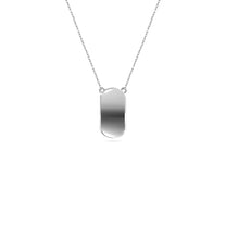 Etelle minimalist sterling silver flower petal pendant necklace