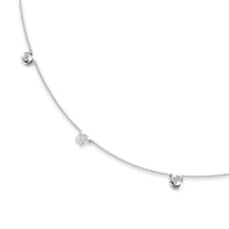 Etelle signature emblem pendant necklace in sterling silver with a lab-grown diamond