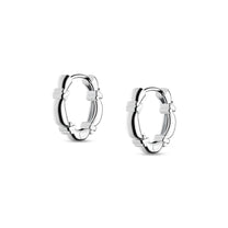 Etelle hoop earrings in sterling silver with an intertwined design