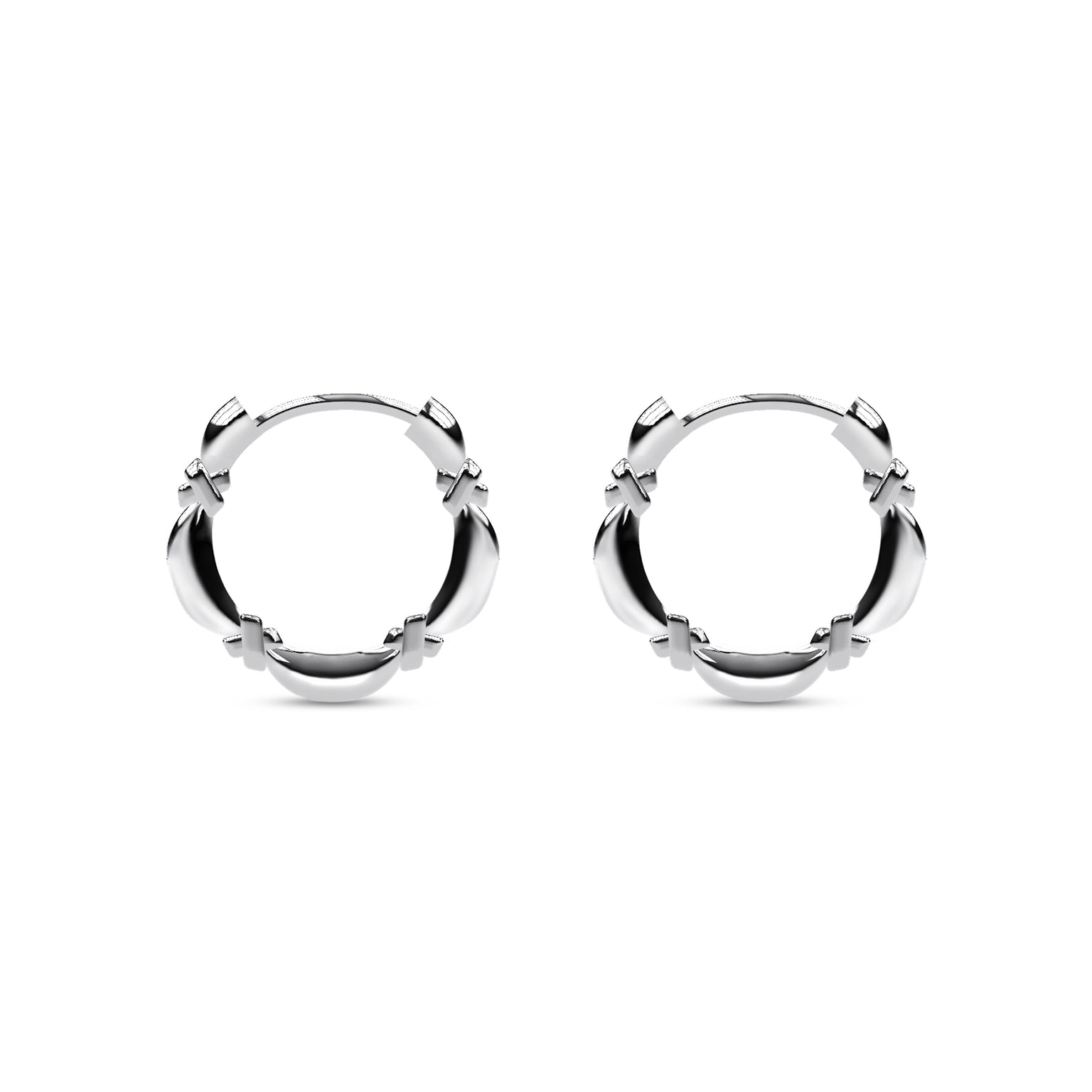 Etelle hoop earrings in sterling silver with an intertwined design