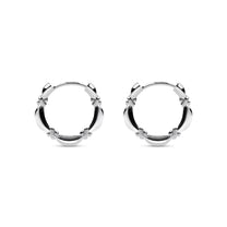 Etelle hoop earrings in sterling silver with an intertwined design
