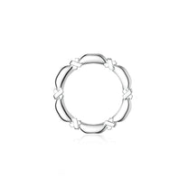 Etelle minimalist 5mm sterling silver ring with an intertwined design