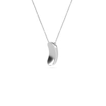 Etelle minimalist sterling silver flower petal pendant necklace