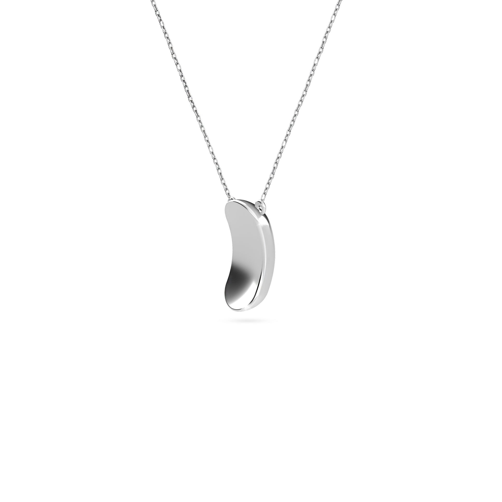 Etelle minimalist sterling silver flower petal pendant necklace